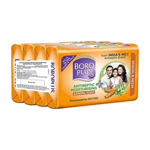 Boroplus Antiseptic + Moisturising Sandal Soap - With Neem, 125 g (Pack of 4)