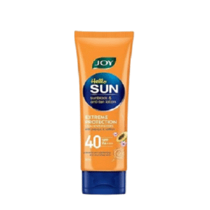 Joy Hello Sun Extreme Protection Sunscreen SPF 40 (120ml) | 97% Sun Protection, Prevents Skin Darkening | Lightweight, Water Resistant | No White Cast | For All Skin Types