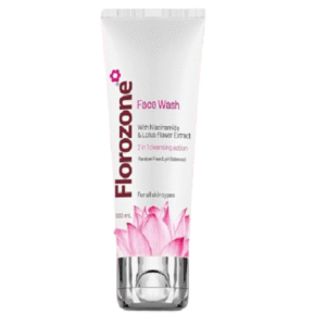 Florozone Face wash, 100 ml, | With Lotus Flower extract & Niacinamide| PH-balanced, Deep Cleansing & Oil-control face wash | Exfoliates Dead Skin Cell | Gentle & Safe for All Skin Types