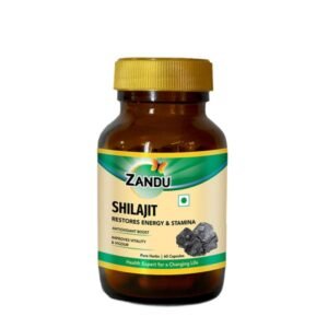 Zandu Shilajit Capsule | Useful In Revitalizing Energy, Improving Strength, And Reducing Fatigue 500 mg  net content 60n