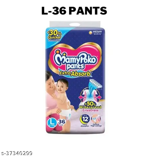 L 36 Mamy Poko Pants Baby Diaper, Size; Large Age; 3 Years 9-14 KG
