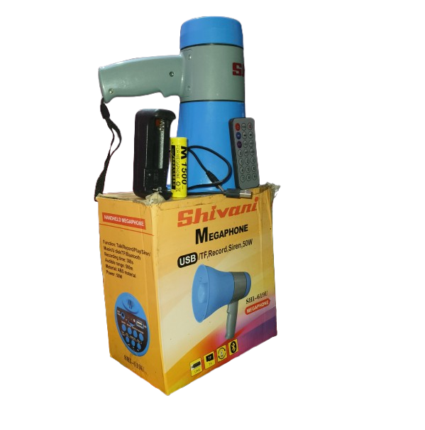 Shivani Handheld Megaphone 50W Color-Blue