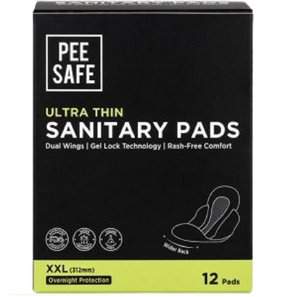 PEESAFE Ultra Thin Sanitary Pads For Women | XXL (12) pads
